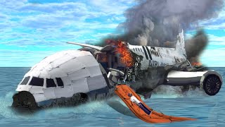 Emergency Landings On Water - Airplane Crashes & Unplanned Landings! Besiege plane crash