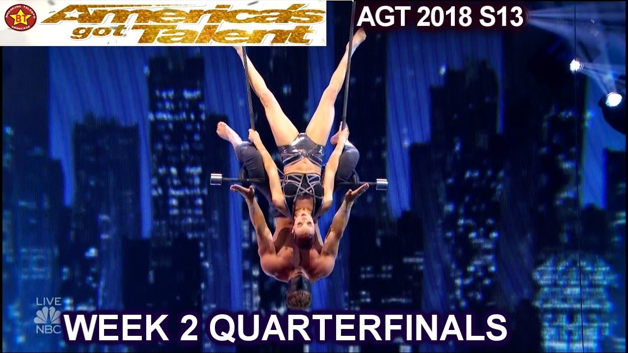 Duo Transcend Trapeze TRIED AGAIN BLINDFOLDED ACT QUARTERFINALS 2 America's Got Talent 2018 AGT