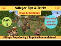 Villager tips  tricks part 2 village reputation or popularity