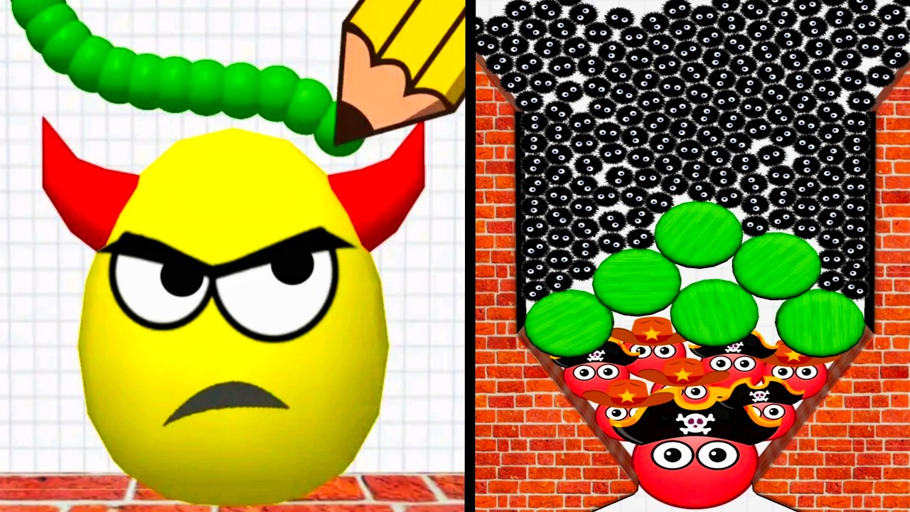 Draw To Smash vs Hide Ball - All Levels Gameplay (Android,iOS)