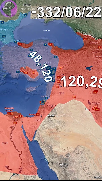 Alexander the Great's Wars in 1 minute using Google Earth