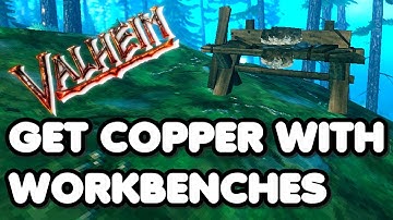 Get Copper With Workbenches - A safe Valheim copper farming method with a troll #shorts #valheim