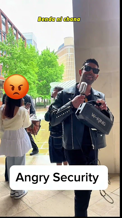 Angry security 😡 #ace #earrings #punjabisong #publicsinging #coffeesong