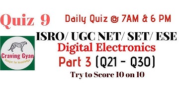 NTA UGC NET Paper- 2 Digital Electronics Part 3 | ISRO | SET | ESE