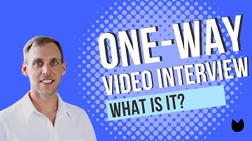 What is a one way video interview?