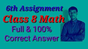 6th week assignment class 8 math with graph.