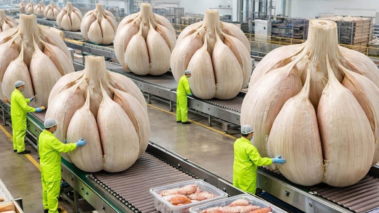 Inside the Garlic Factory – How Millions of Garlic Cloves Become Premium Powder (Full Process)
