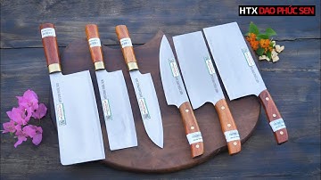 [dao phúc sen] BỘ DAO BẾP THÉP TRẮNG GIÁ CỰC TỐT TẠI CLIP-HÀNG CHUẨN CỦA DAO VIP- HTX DAO PHÚC SEN