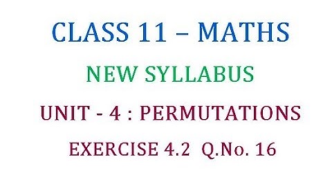Class 11 Maths Unit 4 : Solved Problems in Exercise 4. 2 Part 9