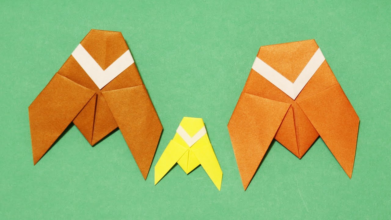 折り紙でセミを折ろう 1枚で簡単に折れる伝承折り紙の夏の虫 Origami World Youtube