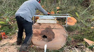 Chainsaw Milling Large Big Leaf Maple