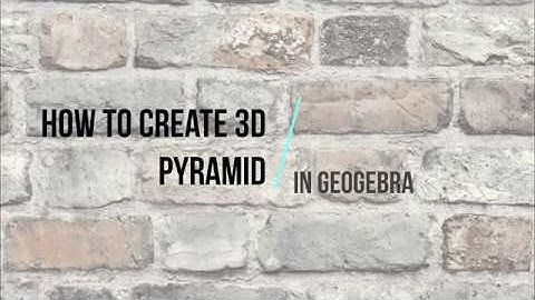 How to create 3D pyramid (GeoGebra)