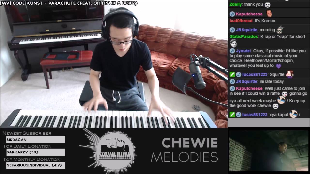 Code Kunst Parachute piano playover YouTube