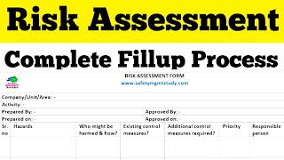 How to Fill Risk Assessment Form || Risk Assessment and its steps || Risk Assessment