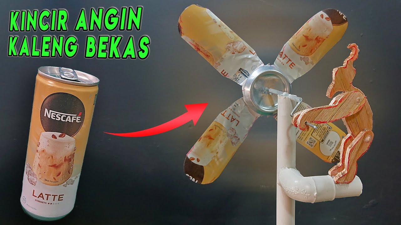 Cara membuat kincir angin dari kaleng yang ada petruk nya TUTORIAL LENGKAP