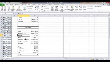 Use the Analysis Toolpak to Create a Descriptive Statistics Table
