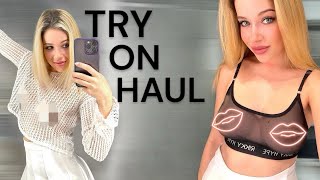 #Transparent [4K] Try On Haul | Trying On Transparent Clothes