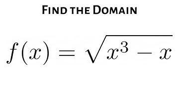 Find the Domain of the Square Root Function f(x) = sqrt(x^3 - x)