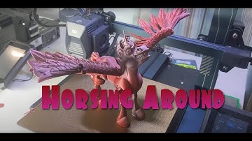 Unicorn/Pegasus Time lapse - Elegoo Neptune 3 Pro and Silk Silver Forge PLA