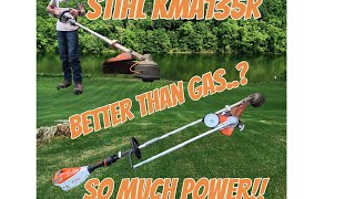 STIHL KMA135R BETTER THAN GAS..? (REVIEW AND EXTREME TEST) MY Thoughts on it! #stihl #review