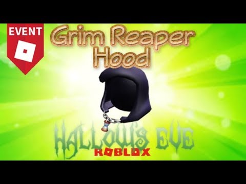 Event How To Get The Grim Reaper Hood Roblox Hallows Eve 2018 Event Youtube - roblox reaper hood