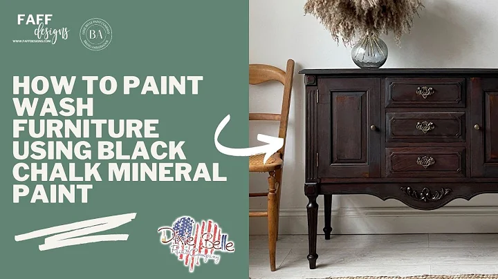 How To Paint Wash Furniture using Black Chalk Mineral Paint