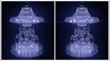 Dollar Tree DIY! | LIGHT UP CRYSTAL CAROUSEL | CHRISTMAS DIY 2025