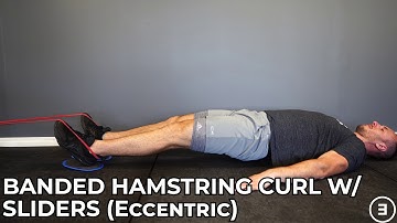 Banded Hamstring Curl with Sliders (Eccentric)