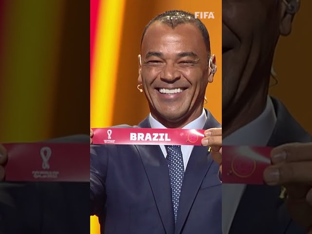 Cafu's #FinalDraw reactions are the best thing ever! 🇧🇷 | #Shorts class=