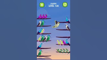 Bird Sort Color Puzzle Level - 128    #gameplay #shorts