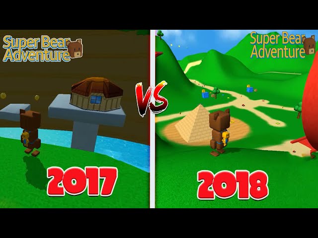 Super Bear Adventure Gameplay Walkthrough ▻ 2017 VS 2023! 