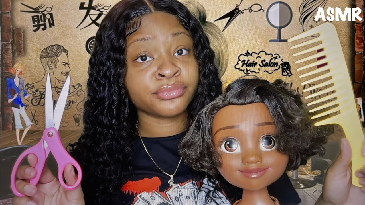ASMR | The Ghetto Way To Cut Hair Role Play W/ Gum Chewing! ✂️