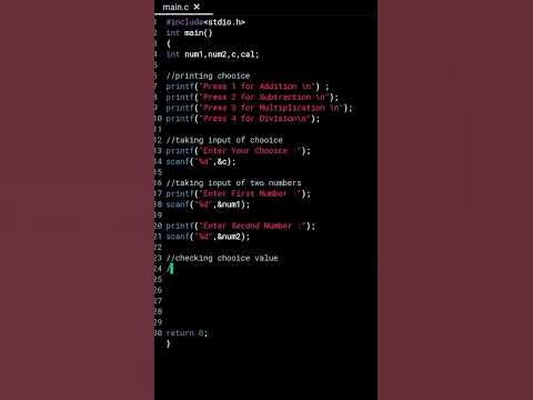 Menu driven program to perform Basic Mathematical calculations in C ...