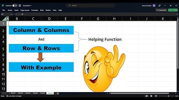 COLUMN & COLUMNS AND ROW & ROWS / HELPING FUNCTION IN Excel in Hindi