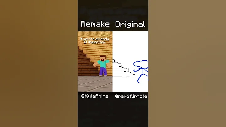 Stairs | 3D Animation vs Original @raxdflipnote  #minecraft #animation #shorts