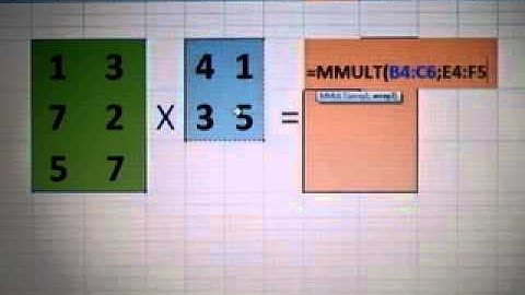 Multiplicacion de Matrices en Excel