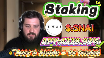 🚀 Real Solana SNAI staking experience — full walkthrough to stable 4339.93% high yields with no risk