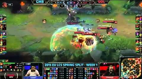Gambit niQ Kassadin VS UOL Powerofevil Syndra HIghlights   2015 EU LCS Spring W1D1