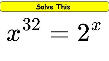 Can You Solve This Exponential Equation? 🔥 | x³² = 2ˣ | Math Challenge for Students