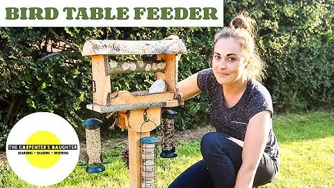 DIY Bird Feeder Station Table & Suet Log | The Carpenter