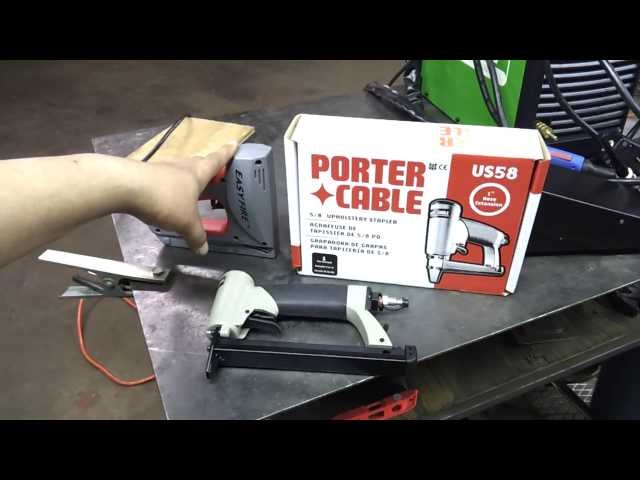 Upholstery Staplers - Electric vs. Pneumatic (Air) - Porter-Cable vs.  Craftsman 