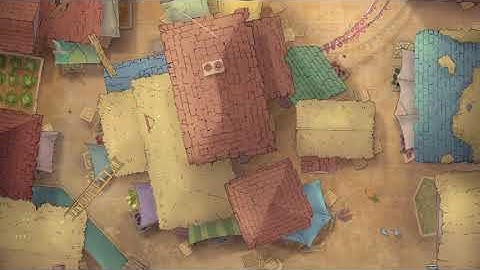 City Rooftop Chase Animated Battlemap