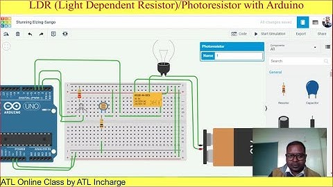 Photoresistor (LDR) with Arduino on TinkerCad