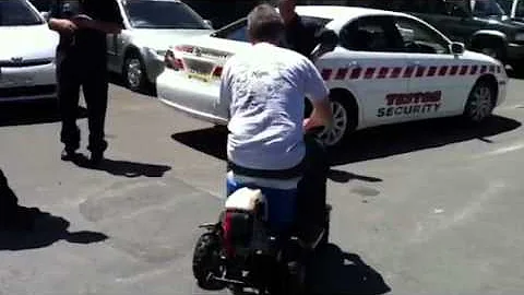Bruce Asher riding his new quad chilla
