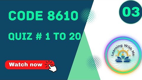 AIOU Quiz 8610😀 With Correct Answers Part 3 ||Solved quiz of 8610 || Learning with me