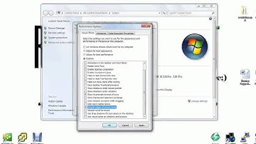 Learning Center - Optimization - Visual Effects - Windows 7