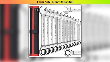 Hands-on Ratcheting Combination Wrench Set,12 Point Box End and Open End Wrench Set spanner Fit for