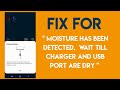 Moisture Detected USB Port  Warning on Samsung Phone