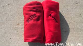 Personalized Embroidered Lovie Security Fleece Blanket 50x60 - video clip