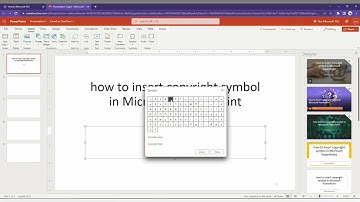 how to insert copyright symbol in Microsoft PowerPoint